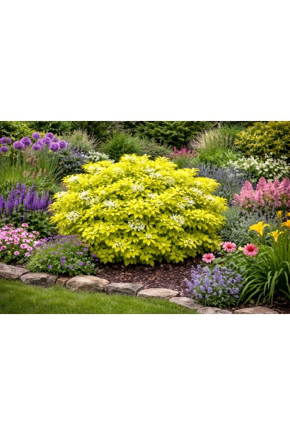 Мексиканський апельсин Ліч в міксбордері